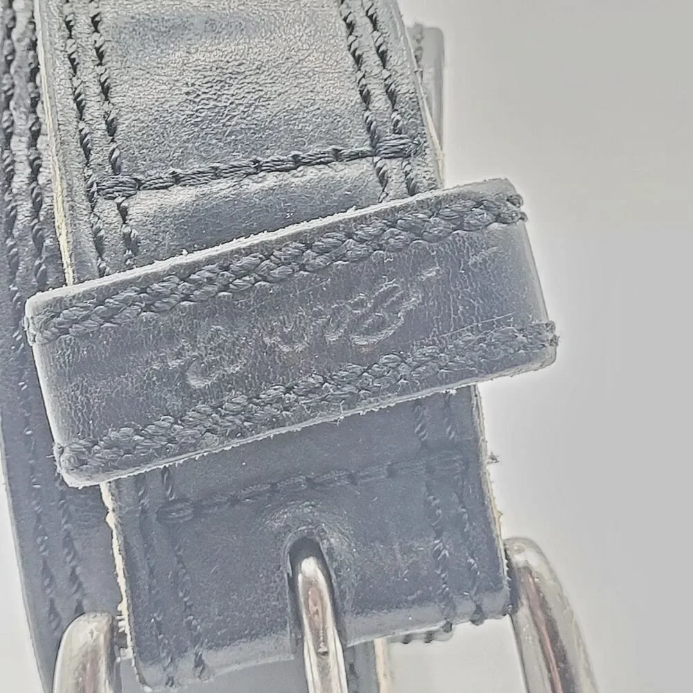 Eddie Bauer Black Leather Belt 37in to 42 in Men's